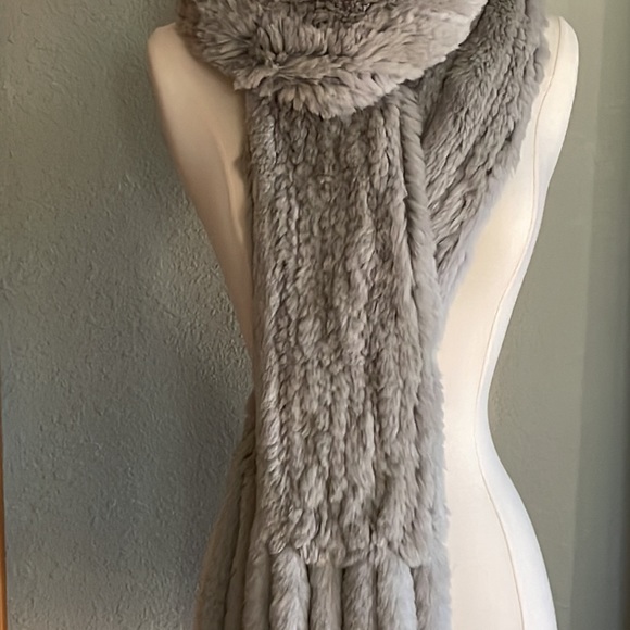 Tory Burch Rabbit Fur Fringe Scarf - Picture 6 of 16